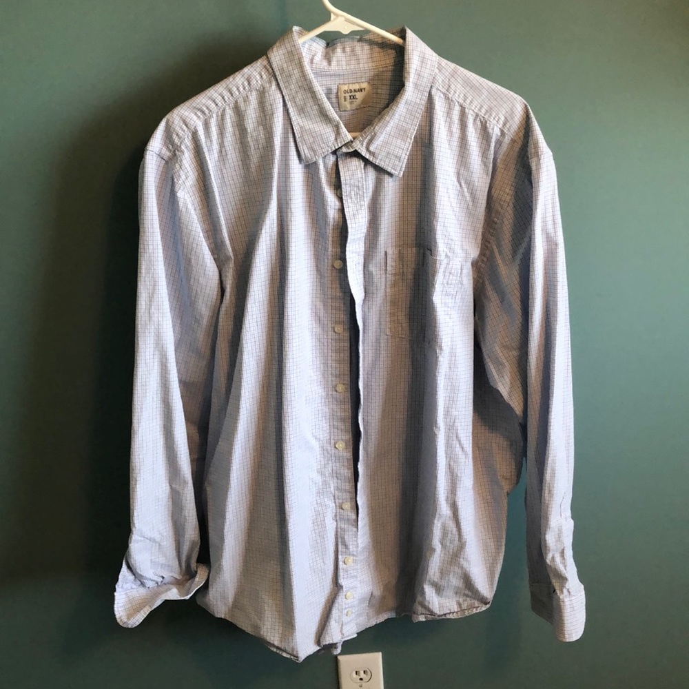 Mens button down long sleeve shirt